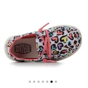 HEY DUDE toddler Wendy slip-on shoes in White Leopard